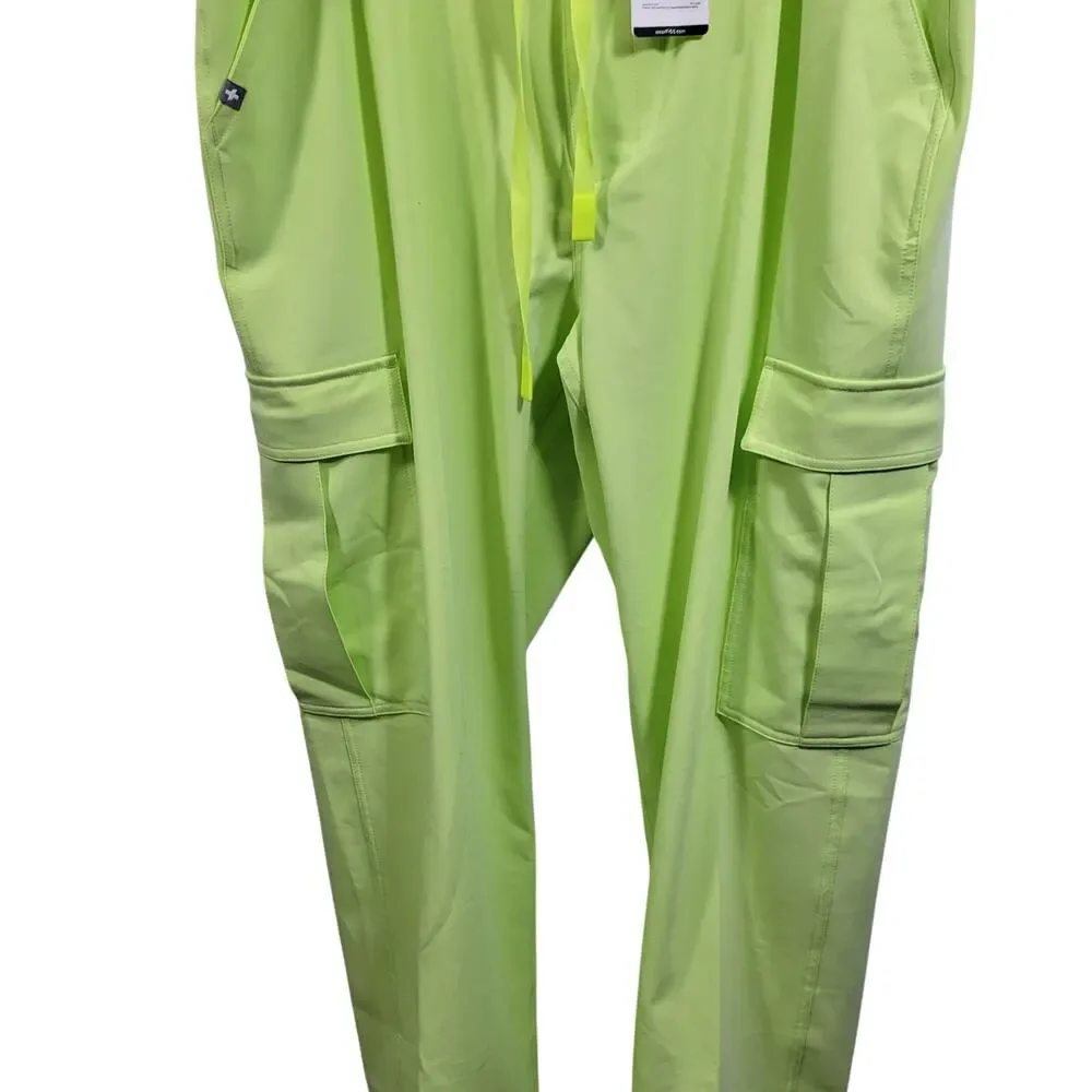 Figs Ivano Neon Green Technical Collection Cargo Scrub Pants Size XL 11926-1257